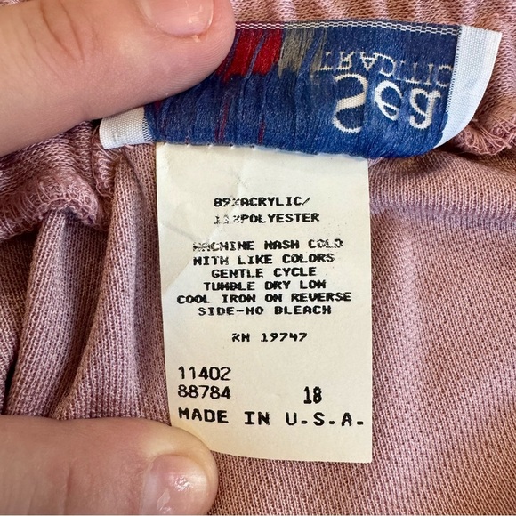 Vintage Land N Sea Chic Mauve Button-Down A-Line Skirt Size 18 Made in USA - Picture 7 of 9